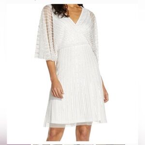 Adrianna Papell White Midi Dress
